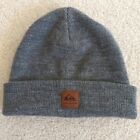 Quiksilver Beanie Adult One Size Gray Hat Knit Mens *