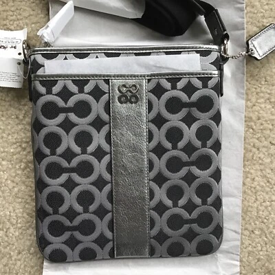 Coach 46802 Gunmetal/Black/Silver Crossbody Bag or Shoulder Purse - Brand NEW - Image 1 of 4