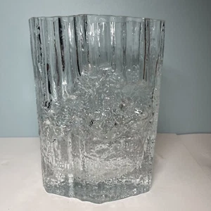 Vase vintage finlandais Iittala Pinus Tapio art verre 9 pouces signé puce TW - Photo 1/8