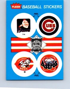 VINTAGE BASEBALL STICKERS FLEER 1989 ATLANTA CHICAGO CINCINNATI HOUSTON NO54 - Picture 1 of 2