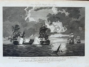 SWAINE FRANCIS nach, John Goldar, Monmouth of 64 Guns Franch War 1786 - Bild 1 von 6