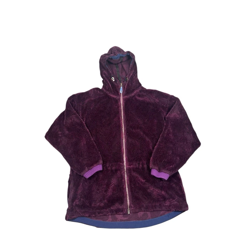 Chaqueta con capucha jeroglíficos polar difusa Columbia años 90 de colección talla L ciruela Foto 1 de 4