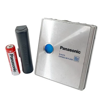 Panasonic SJ-MJ70 MiniDisc Player + External AA Battery Case - Tested Working MD - Image 1 of 4