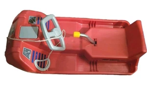 Kinderschlitten Rodel Lenkschlitten Kunststoff Rot - Bild 1 von 1