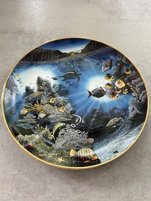 Danbury Mint Underwater Paradise Serenity Of Waipio Plate 1991 Robert Lyn Nelson - Image 1 of 4