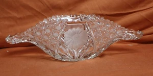 Amerikanisches Brillantschliff Glas Herzstück Schüssel 14" Hobstar Rohr. Tag 330d - Bild 1 von 13