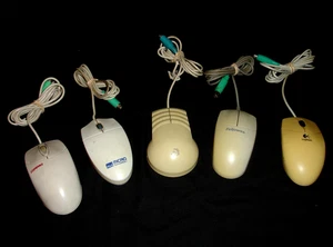 Lote de mouse de computadora PS/2 de colección Packard Bell Logitech Compaq Fellows Mirco Innov - Imagen 1 de 21