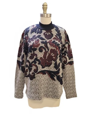 Suéter floral Tory Burch Instaria cinza, preto, vermelho tamanho GG - Imagem 1 de 4