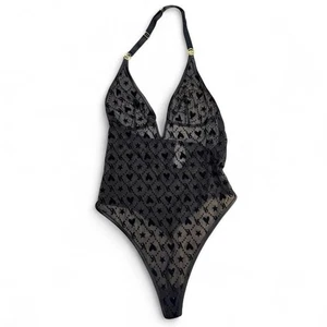 Victoria's Secret VS transparenter BodySuit dunkel weiblich romanktisch weich Grunge Alt Goth - Bild 1 von 3