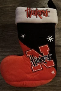 Nebraska Huskers Calza di Natale Calcio Squadra Fagioli Pesante Sacchetto Fagioli 11" - Foto 1 di 6