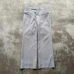 VTG 50’s Sansabelt Wide Leg Flare Dress Slacks Trousers 34x30 Talon Slate Grey  - Picture 1 of 11