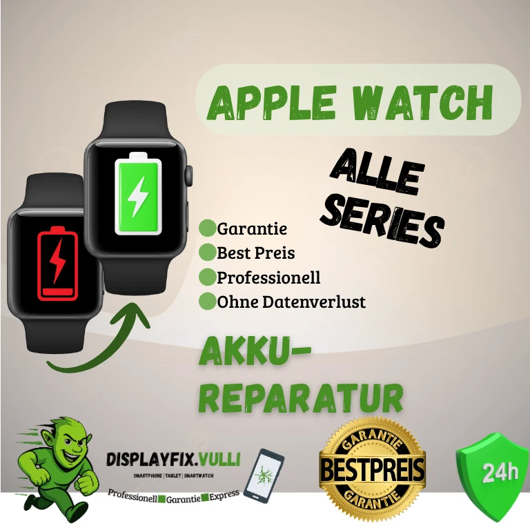 Apple Watch 1 2 3 4 5 6 7 8 9 SE Ultra  Akku Tausch 🔋Batterie Wechsel Austausch - Bild 1 von 2