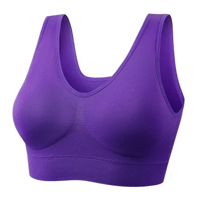Top corto deportivo fitness yoga sujetador mujer mujer chaleco acolchado elástico sin costuras Foto 1 de 4