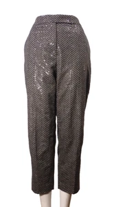 Brunello Cucinelli Sequined Wool Pants Trousers Size 8 - Picture 1 of 10