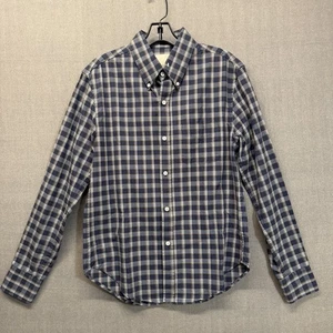 Band Of Outsiders Neu Button Down Kariertes Hemd Blau Gelb Weiß Größe 2 Medium - Bild 1 von 9