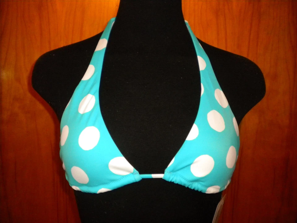 Victoria's Secret Forever Sexy Lunares Acolchado Triángulo Halter Bikini Top S/P S Foto 1 de 1