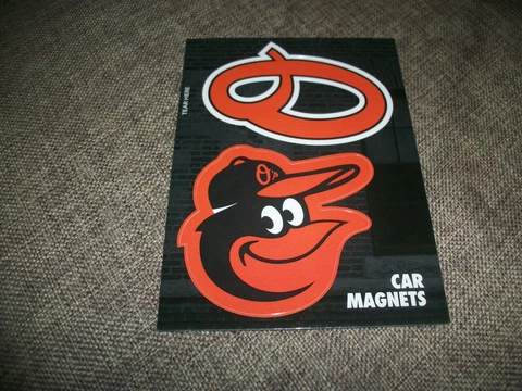 2 Baltimore Orioles Car Magnets Refrig Cover