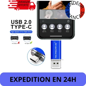 Clé USB 64 Go Android/pc Ultra Rapide Stockage Mémoire Usb 2.0 Type C 128go 32go - Photo 1/4