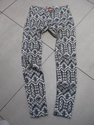 SASS&BIDE JEANS skinny jeggings 25 6 8 sing brother patterned black white - Image 1 of 4