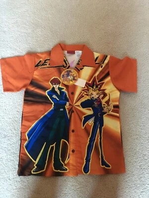 Camisa vintage Yugioh poliéster niños botones 2003 con etiquetas Foto 1 de 2