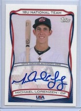2010 TOPPS USA RC MICHAEL LORENZEN AUTOGRAPH AUTO REDS PHILADELPHIA PHILLIES