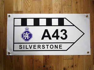 Señal de tráfico Silverstone A43 Grand Prix resistente a la intemperie uso en garaje exterior pancarta artística - Imagen 1 de 1