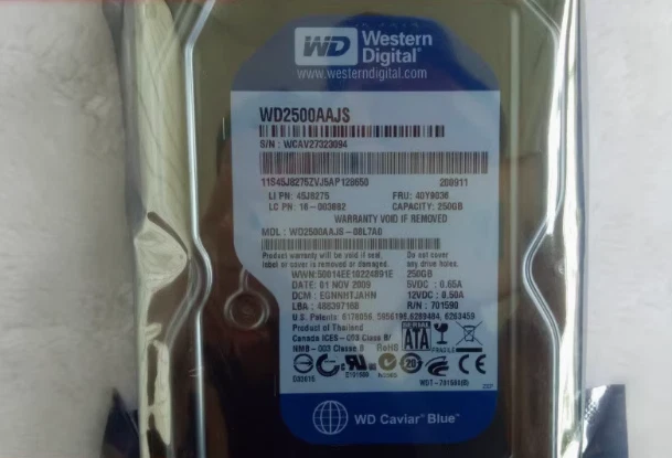 Western Digital WD2500AAJS 3.5" 250GB SATA 7.2K Hard Drive - Image 1 of 1
