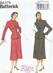 6379 Butterick Sewing Pattern UNCUT Retro 1950s Style Jacket Skirt Size 6 to 14 - Picture 1 of 4