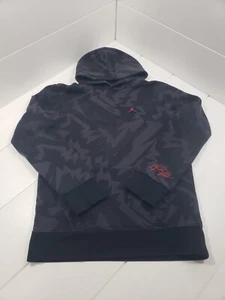 Jordan Essentials Boys Size XL 13-15 Years All Over Print Hoodie Black Gray - Picture 1 of 11