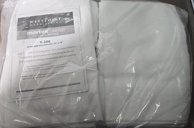 1 Pair White Pillowcases By Martex Millennium.  20 X 30 Stan/queen Polycotton - Image 1 of 4