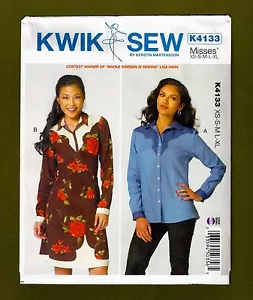 Misses Western Hemd & Hemdblusenkleid Schnittmuster (Gr. XS-XL) Kwik Sew 4133 - Bild 1 von 3