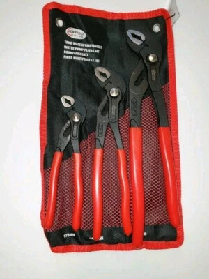 Wasserpumpenzangen Satz Arretierung 3-tlg 175 240 300 mm Wapu Zange Rohrzange - Bild 1 von 4