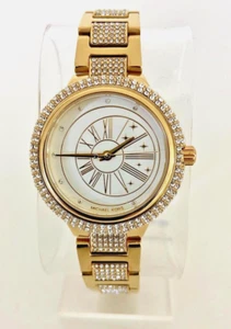 Brand New MK6567 Mini ANIG Pave Gold Tone White Dial Women's Watch - Picture 1 of 2