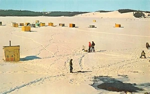 # B2268 GEORGETOWN LAKE, MT.     CARTOLINA, PESCA SUL GHIACCIO - Foto 1 di 2
