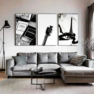 Fashion Quote Wall Art Canvas Print- Designer 3 X Set Home Decor -A4 - Picture 1 of 6