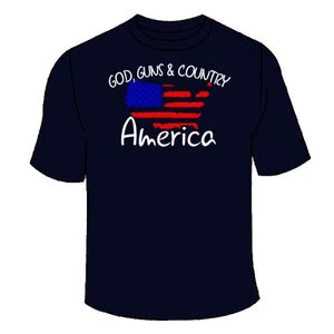 Camiseta God, Guns & Country America. Camiseta patriótica Pride Trump republicano profesional - Imagen 1 de 3