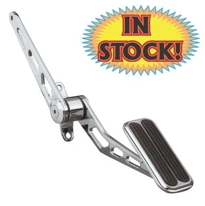 Lokar SG-6007 Lokar Gas Pedal, Chrome Steel and Rubber Standard 1.5" x 4" - Picture 1 of 3