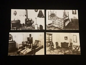 4 vintage Benjamin Hanby House post card Black and White UNUSED different rooms - Picture 1 of 11