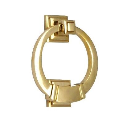Castelion® Brass Art Deco Ring Door Knocker • 40.73€