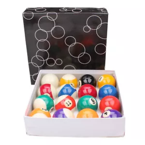 16 Pcs 1" Mini Miniature Balls Pool Table Billiard Deluxe Child's Toy In Box Set - Picture 1 of 7