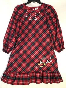 Disney Store Mickey & Minnie Christmas Nightgown/Girl’s Size 9-10 * - Picture 1 of 12