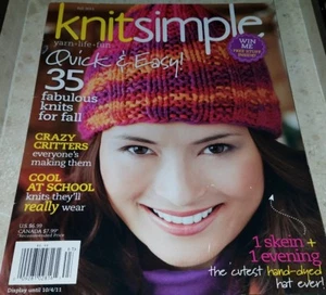AF16 KNIT SIMPLE MAGAZINE, FALL 2011 - Picture 1 of 12