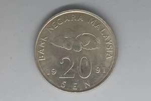 1991 - Malaysia - 20 Sen Coin - gEF - Picture 1 of 2