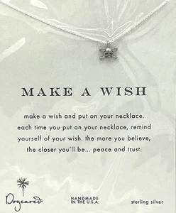Dogeared make a wish skull sterling silver necklace charm on the chain - Picture 1 of 2