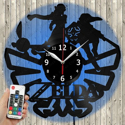 LED Clock Legend of Zelda LED Light Vinyl Record Wall Clock LED Wall Clock 221 - Image 1 of 4