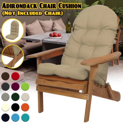 YEERSWAG Waterproof Adirondack Chair Cushion High Back Patio Chair Pad Outdoor Seat U