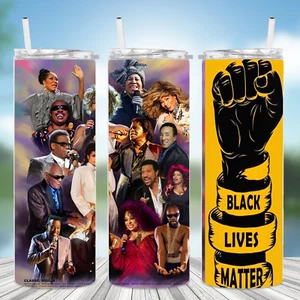 BLACK LIVES MATTER 8- Includes One 20oz Metal Insulated Tumbler, Lid & Straw - Picture 1 of 3