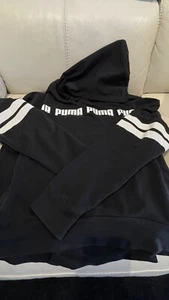 Puma Men’s Black Hoodie -Size M- Graphic Logo-Good condition - Picture 1 of 4