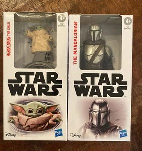 Star Wars Disney 6” Figure The Mandalorian & The Child Baby Yoda Grogu Set - Picture 1 of 6