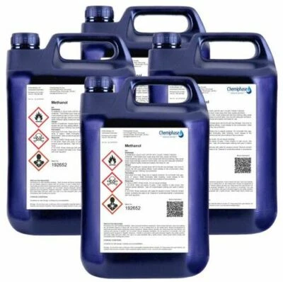 CHEMIPHASE Methanol 99.85% METHYL ALCOHOL/ METHANOL FUEL 20 Litres (4 x 5 Litres)